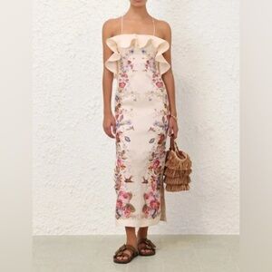 Zimmermann | Dresses | Sold Out Zimmermann Postcard Floral Applique Midi  Dress Worn Once | Poshmark